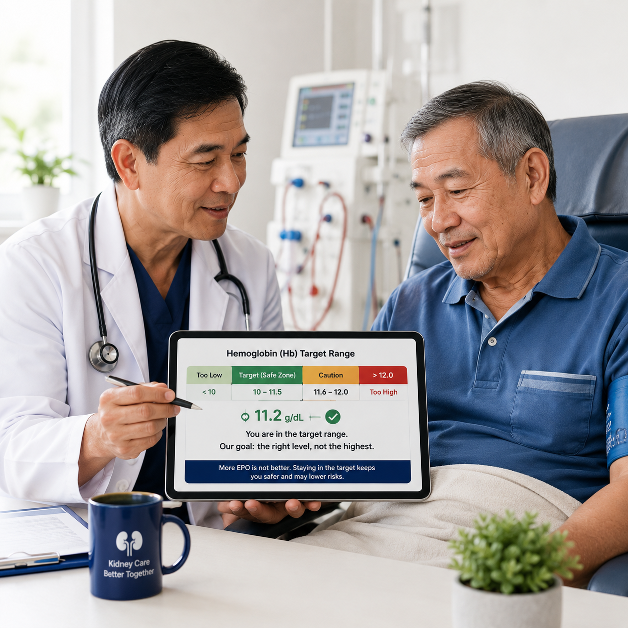 More EPO is not stronger blood — once hemoglobin reaches the 10 to 11.5 g/dL target, a higher EPO dose adds risk, not benefit, including a 2026 cancer signal in older dialysis patients.