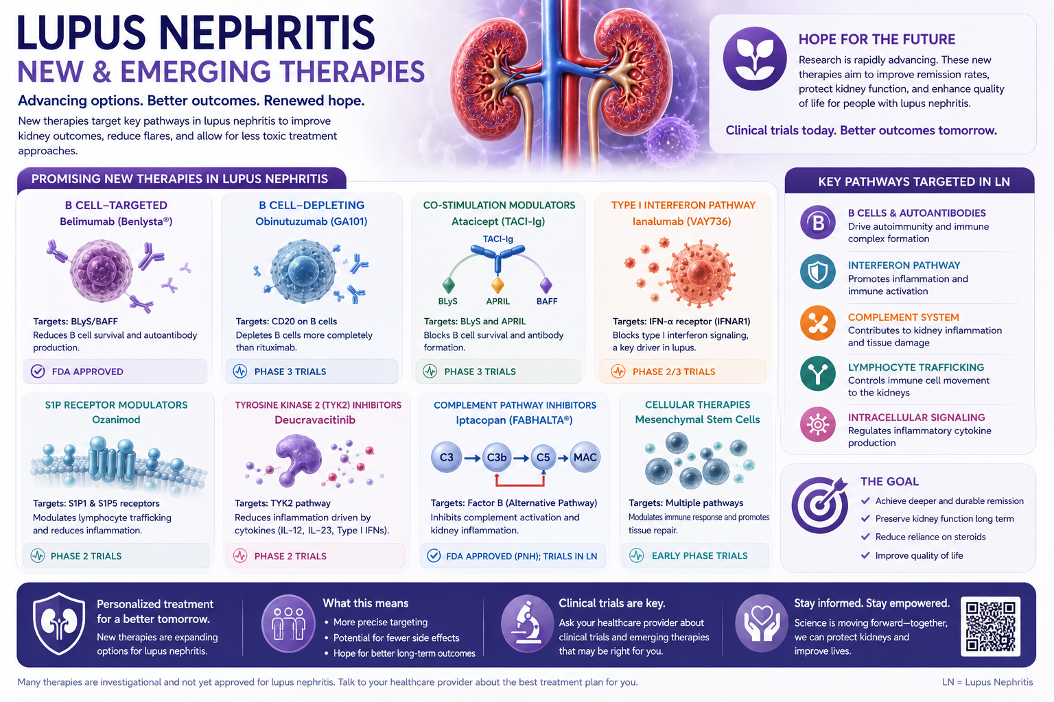 New lupus nephritis therapies comparison: belimumab, voclosporin, and anifrolumab cards with trial data and Philippine access status