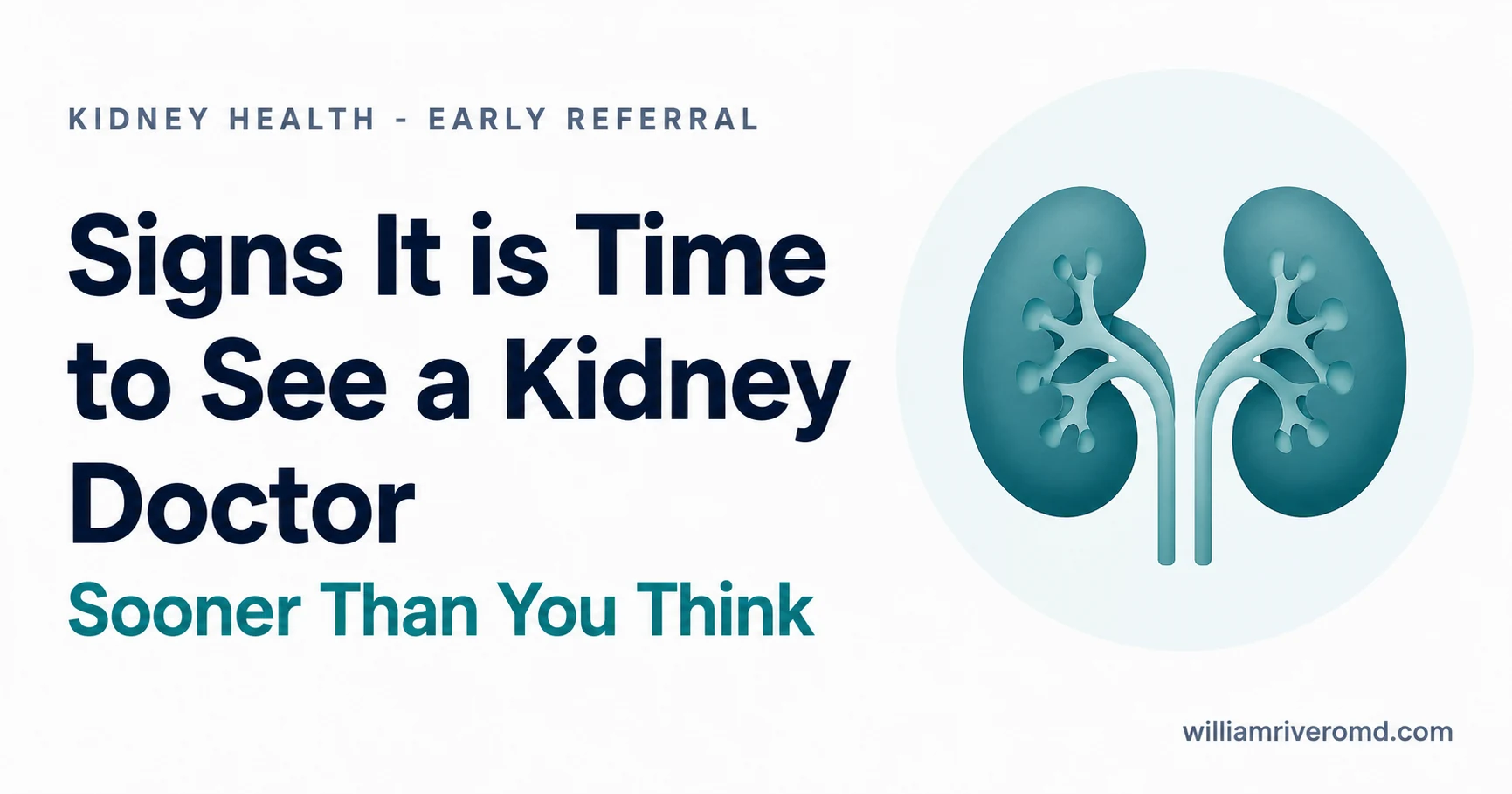 Signs it's time to see a kidney doctor — early referral guide by W Rivero, MD