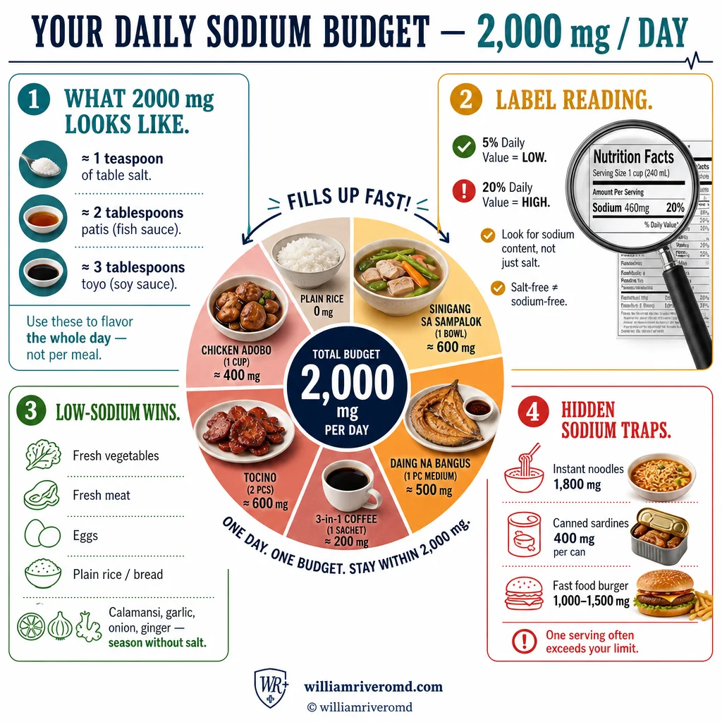 Daily sodium targets by CKD stage and the physiological reasons why sodium restriction matters